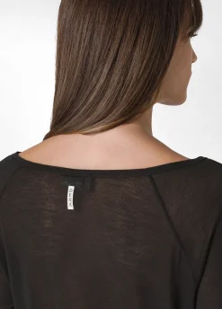 Sale DEHA 3/4 Sleeve Lyocell T-Shirt Black