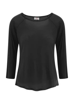 Sale DEHA 3/4 Sleeve Lyocell T-Shirt Black