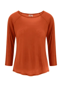 Clearance DEHA 3/4 Sleeve Lyocell T-Shirt Orange Autumn Orange