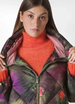 Best Sale DEHA Allover Down Jacket Multicolor Camuflower