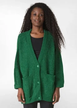 Store DEHA Alpaca Cardigan Green Grass Green