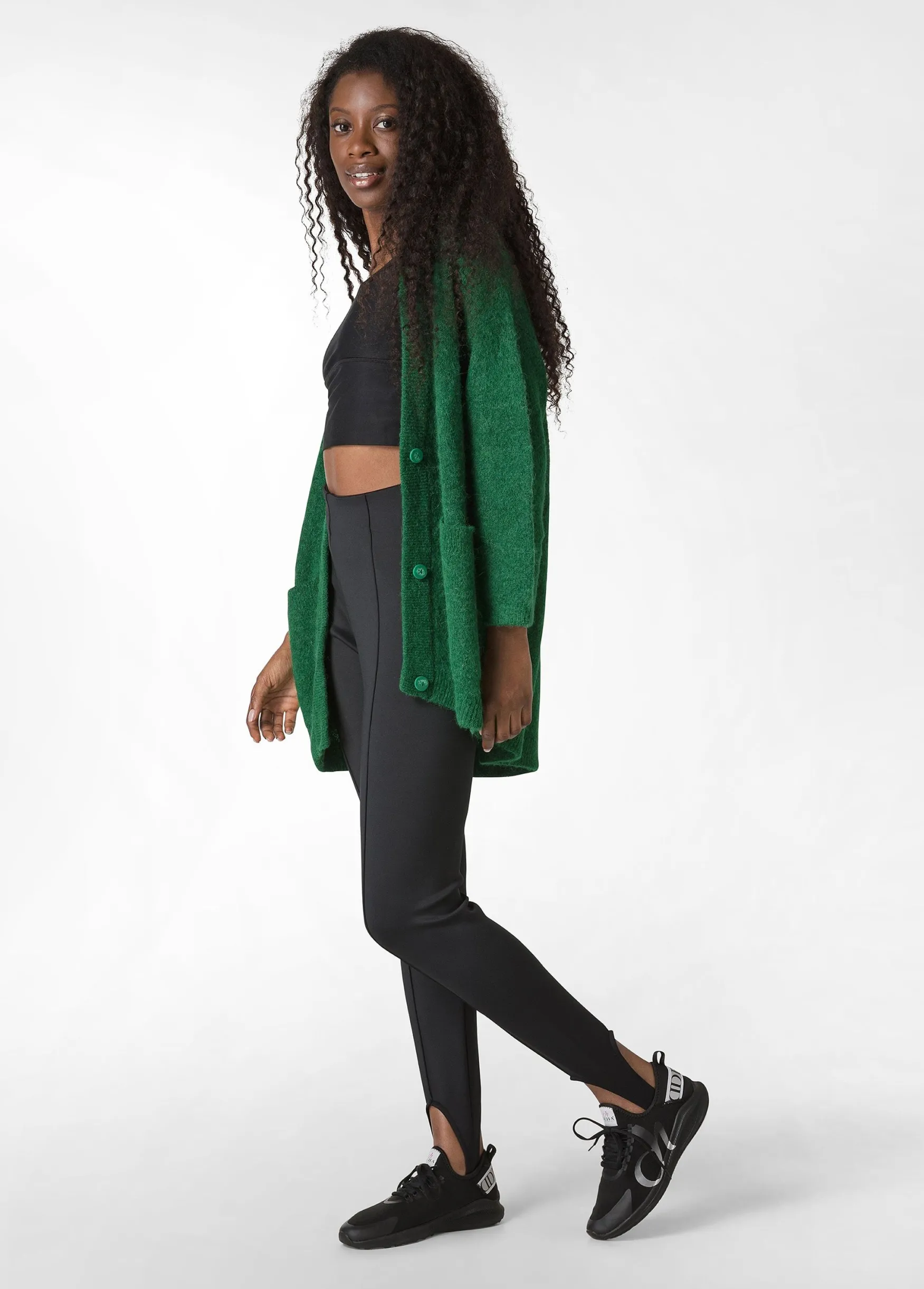 Store DEHA Alpaca Cardigan Green Grass Green