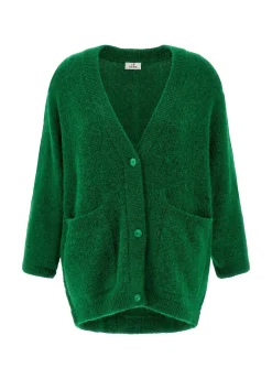 Store DEHA Alpaca Cardigan Green Grass Green