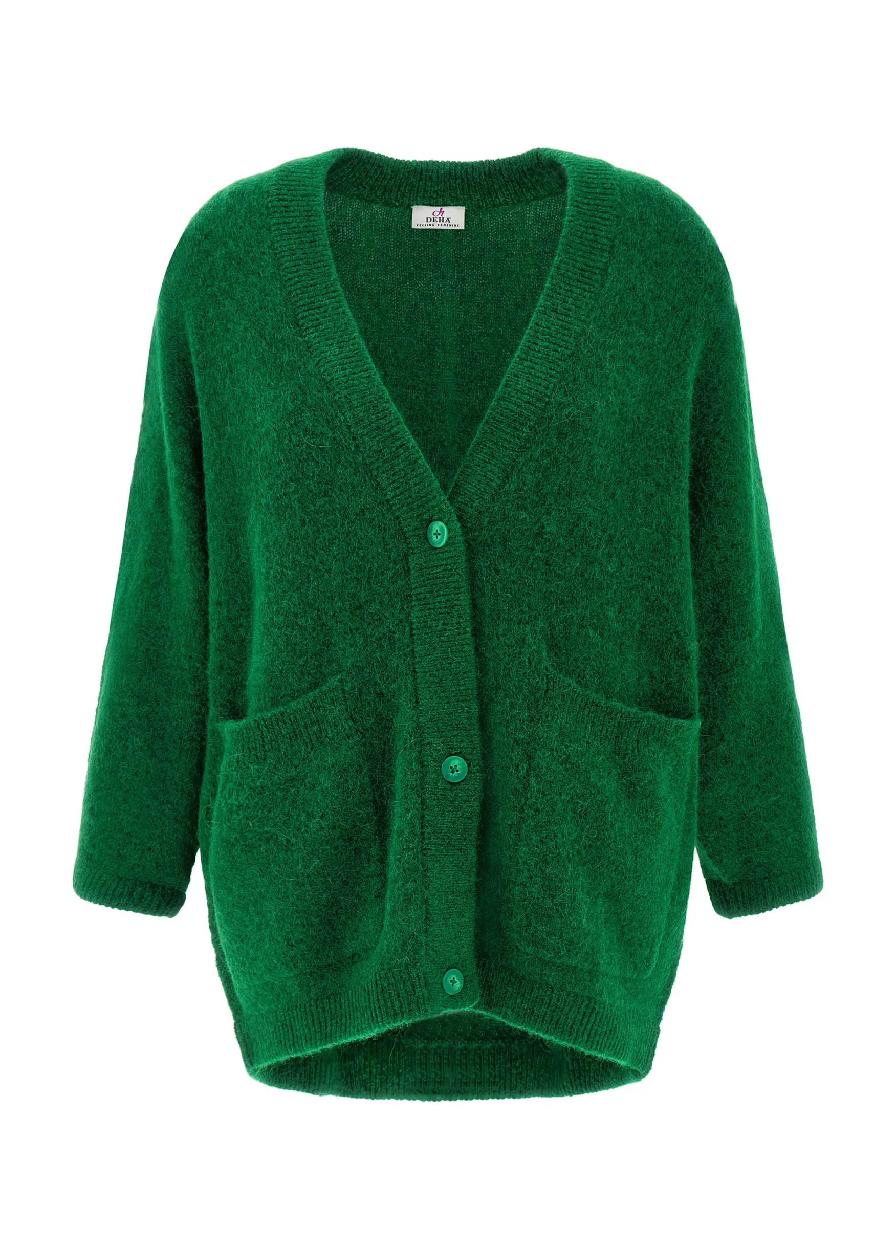 Store DEHA Alpaca Cardigan Green Grass Green