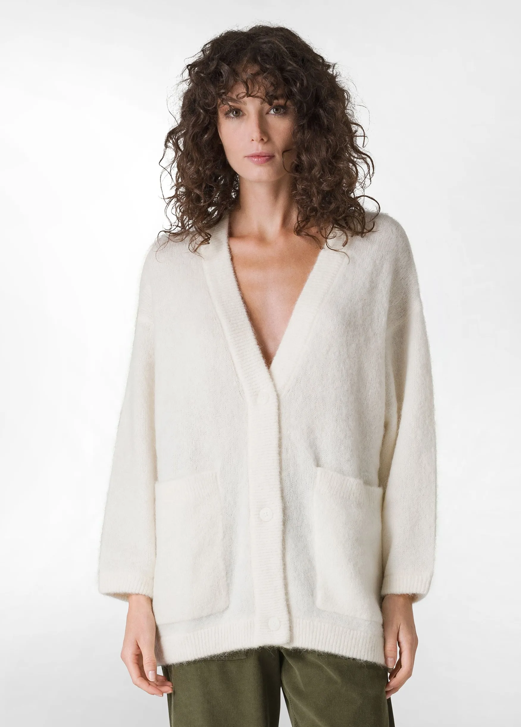 Store DEHA Alpaca Cardigan White Milk White