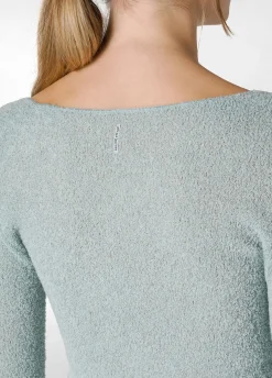 Hot DEHA Boucle Sweater Green Sage Green