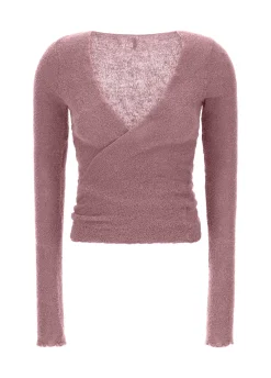 Outlet DEHA Boucle Wrap Sweater Pink Deco' Rose
