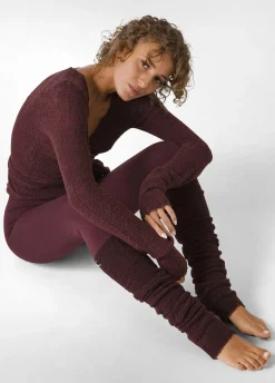 Fashion DEHA Boulcle Leg Warmers Red Tibetan Red