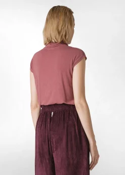 Flash Sale DEHA Cashmere Blend High Neck T-Shirt Pink Deco' Rose