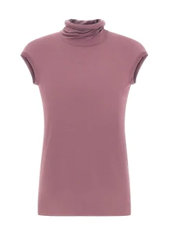 Flash Sale DEHA Cashmere Blend High Neck T-Shirt Pink Deco' Rose