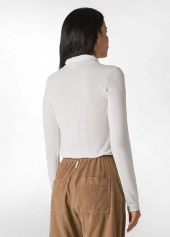 Fashion DEHA Cashmere Blend High Neck Top Purple Aubergine Violet