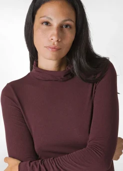 Discount DEHA Cashmere Blend High Neck Top Red Tibetan Red