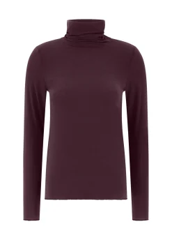 Discount DEHA Cashmere Blend High Neck Top Red Tibetan Red
