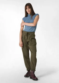 Store DEHA Cashmere Blend High Neck T-Shirt Blue Midblue