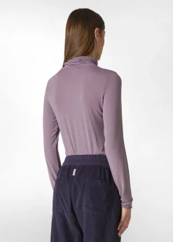 Cheap DEHA Cashmere Blend High Neck Top Purple Mauve Violet