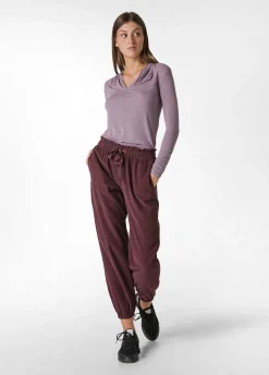 Best DEHA Cashmere Blend Long Sleeve T-Shirt Purple Mauve Violet