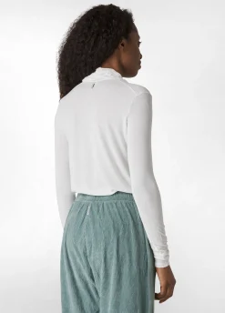 Sale DEHA Cashmere Blend Long Sleeve T-Shirt White Milk White