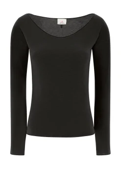 Outlet DEHA Cashmere Blend T-Shirt Black