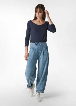 Shop DEHA Cashmere Blend T-Shirt Blue Blue Night