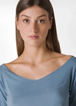 Shop DEHA Cashmere Blend T-Shirt Blue Midblue