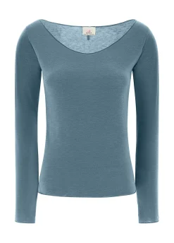 Shop DEHA Cashmere Blend T-Shirt Blue Midblue