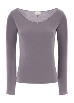 Best DEHA Cashmere Blend T-Shirt Purple Mauve Violet