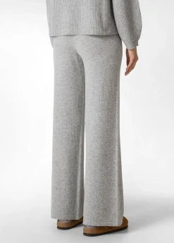 Cheap DEHA Cashmere Blend Wide Leg Pants Grey Grey Melange