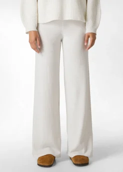 Cheap DEHA Cashmere Blend Wide Leg Pants White Milk White
