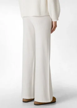 Cheap DEHA Cashmere Blend Wide Leg Pants White Milk White