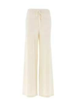 Cheap DEHA Cashmere Blend Wide Leg Pants White Milk White
