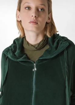 Cheap DEHA Chenille Lounge Full Zip Hoodie Green Forest Green