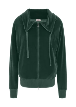 Cheap DEHA Chenille Lounge Full Zip Hoodie Green Forest Green