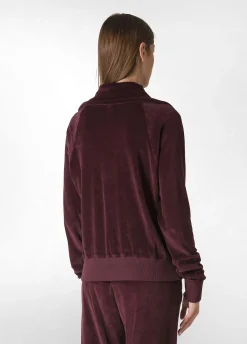 Online DEHA Chenille Lounge Full Zip Hoodie Red Tibetan Red