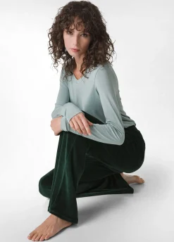 Cheap DEHA Chenille Lounge Pants Green Forest Green