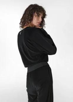 New DEHA Chenille Lounge Sweatshirt Black