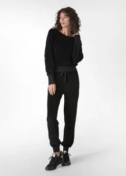 New DEHA Chenille Lounge Sweatshirt Black