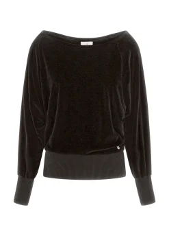 New DEHA Chenille Lounge Sweatshirt Black