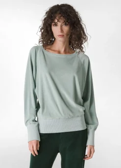 Discount DEHA Chenille Lounge Sweatshirt Green Sage Green