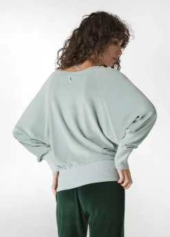 Discount DEHA Chenille Lounge Sweatshirt Green Sage Green