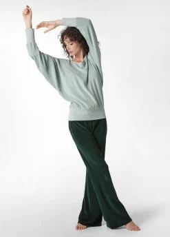 Discount DEHA Chenille Lounge Sweatshirt Green Sage Green