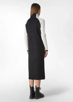 Store DEHA Color Block Knitted Dress Brown Biscuit Brown