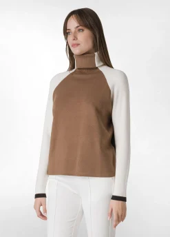 Sale DEHA Color Block Pullover Brown Biscuit Brown