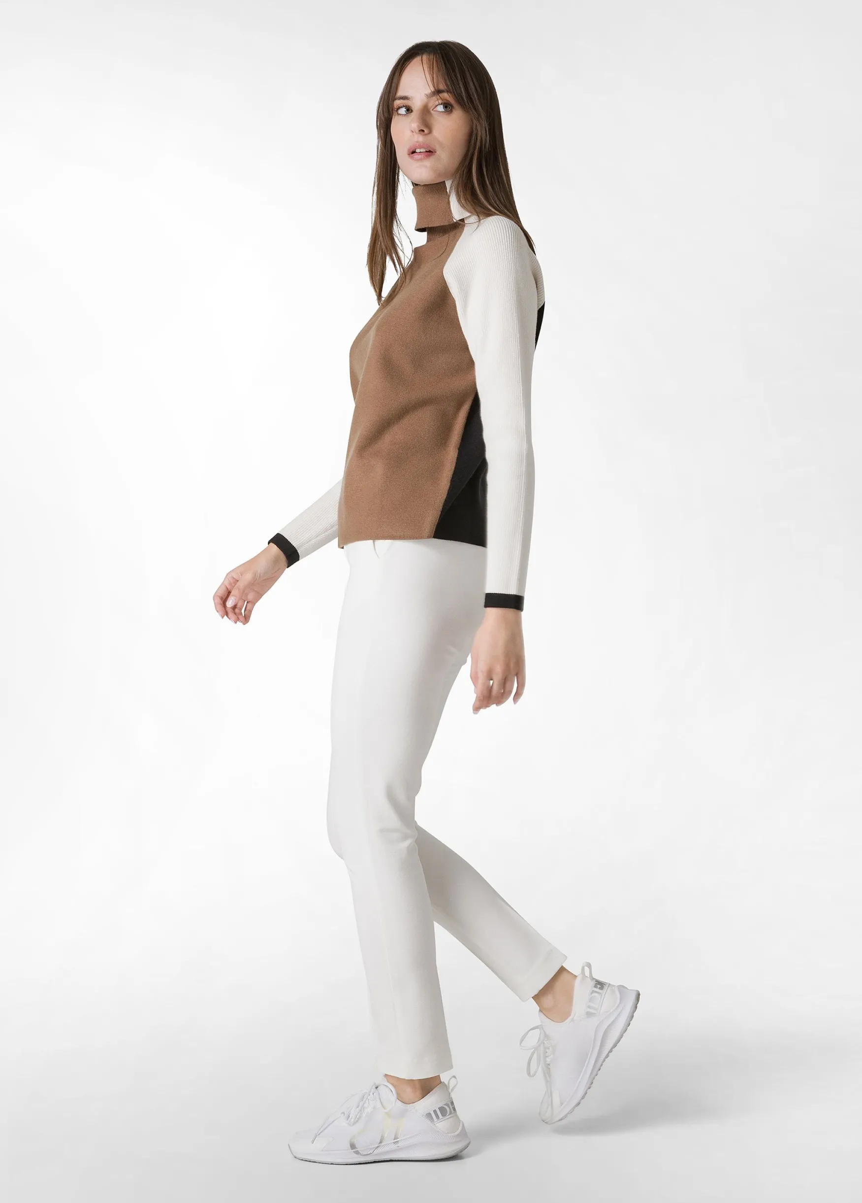 Sale DEHA Color Block Pullover Brown Biscuit Brown