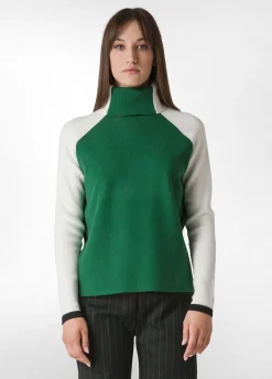 Online DEHA Color Block Pullover Green Grass Green