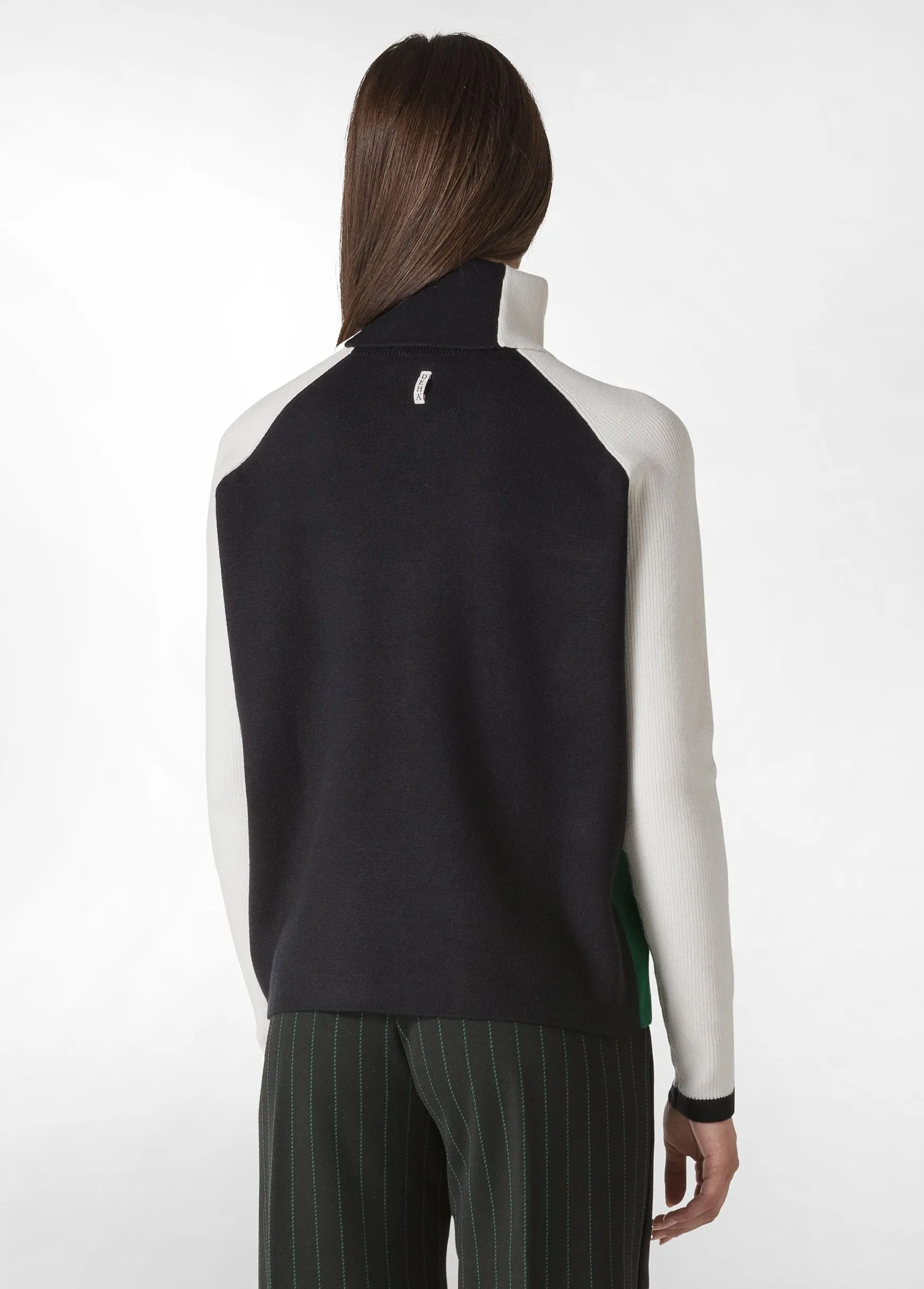 Online DEHA Color Block Pullover Green Grass Green