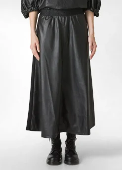 New DEHA Combined Faux Leather Skirt Black