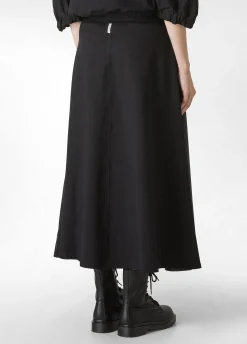 New DEHA Combined Faux Leather Skirt Black