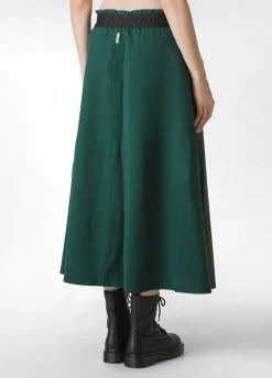 Online DEHA Combined Faux Leather Skirt Green Forest Green