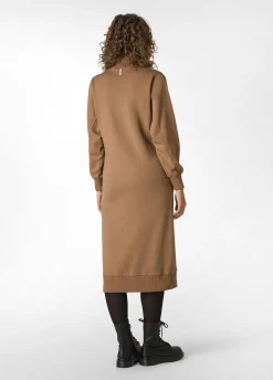 Sale DEHA Comfort High Neck Dress Brown Biscuit Brown