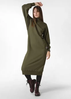 Best Sale DEHA Comfort High Neck Dress Green Olive Green